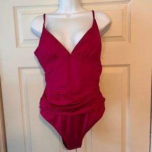 Hot pink bathing suit